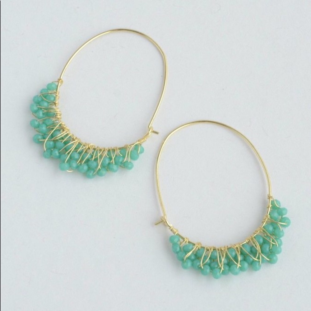 Chandelier Hoops Aqua Fair Trade Earrings